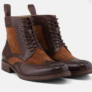 Elegant Men's Leather and Suede Boots #6